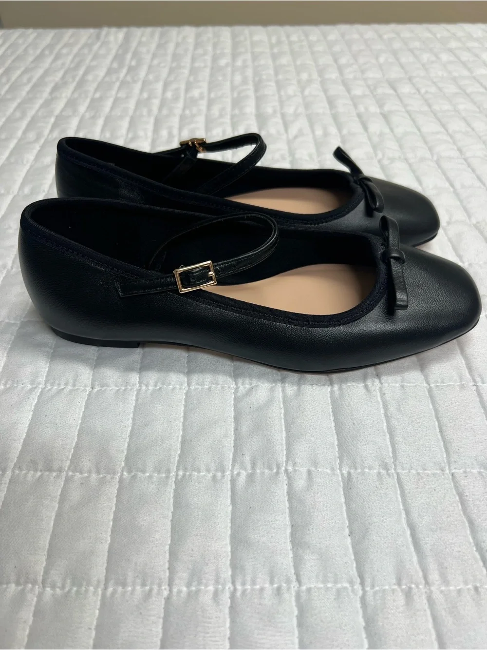 J. Crew Quinn Mary Jane Ballet Flat in Black Leather Size 5.5